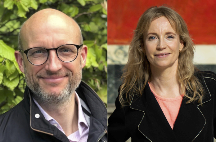 Oplægsholderne Niels Olsen og Louise Örnfeldt.
