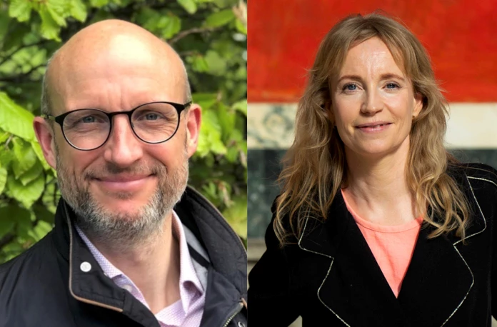 Oplægsholderne Niels Olsen og Louise Örnfeldt.